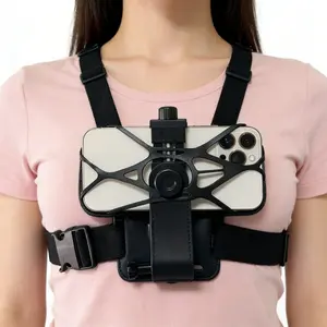 Creative Outdoor Bicycle, Phone Mount, Live Chest Strap & Shoulder Straps, Multi-Style Camera Stand, Tripod Phone Holder, Ideal for Extreme Sports and Fishing