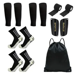 5-7Piece Soccer Gear Set – Includes Shin Guards, Soccer Socks, Sports Bandages & Carry Bag – Shin Protection for Soccer Training & Matches Football Equipment Football Accessories mitre ball soccer stuff