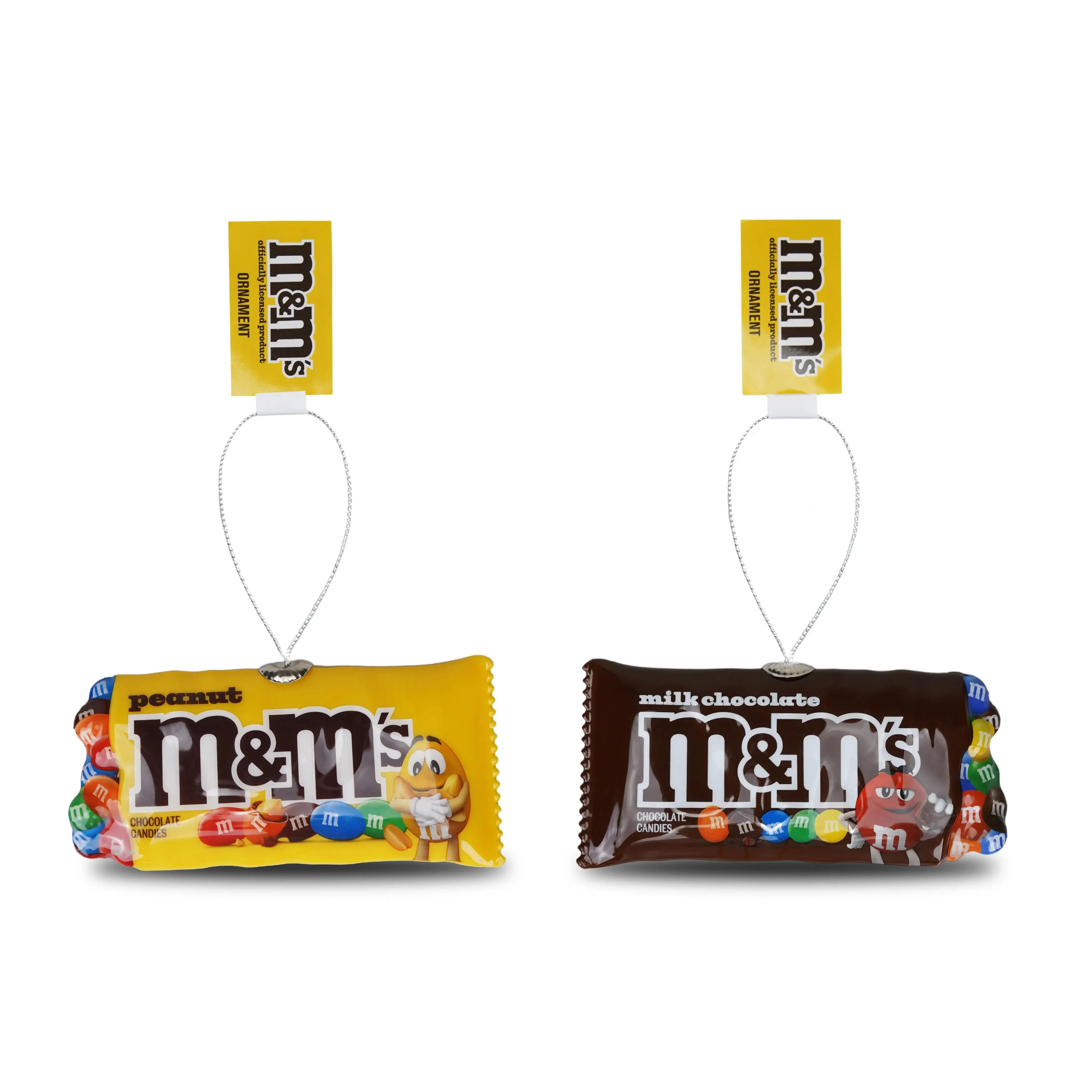 M&Ms 2-pack Plain and Peanut Christmas Tree Ornament