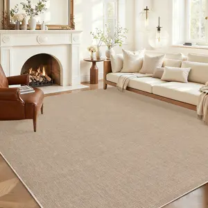 Washable Solid Living Room Rugs, Modern Non Slip Area Rug for Bedroom, Indoor Contemporary Soft Non Shedding Nursery Rugs, Stain Resistant Large Throw Carpet for Dining Room Home Office