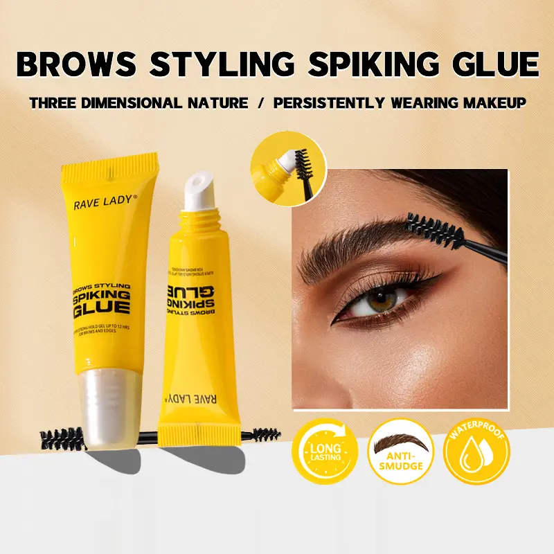 【Buy 2 Get 1 Free】Eyebrow Styling Adhesive Tape Brush & 3DBrow Shaping Gel, Eyebrow Gel Makeup,Eyebrow Makeup Products, Waterproof &Sweat-Resistant, Transparent Gel for NaturalLook, All Light Types, Eyebrow Gel Clear