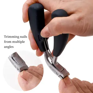 One G31 premium nail clipper, modern design, featuring stainless steel blades, concave edges, wide opening, splash-proof, and long handle. Suitable for thick nails. Fragrance-free. Suitable for men and seniors.