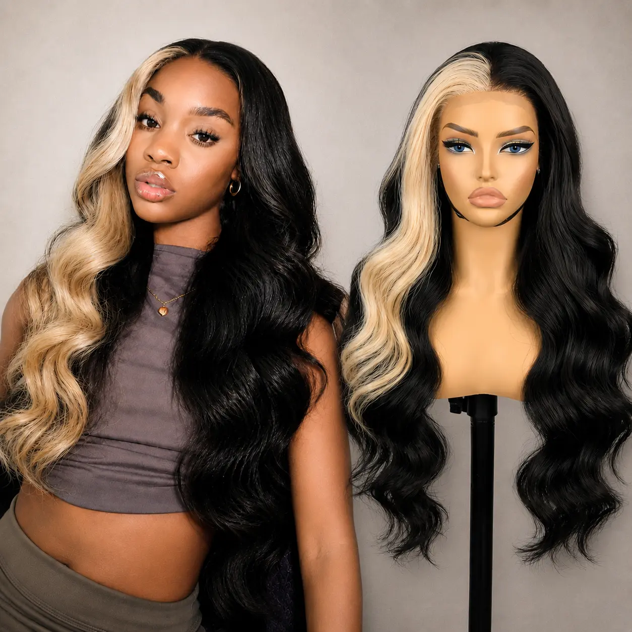 VELAIRE HAIR 13x6 Lace Front Wig Women's High-Quality Synthetic Wig, 28in 180 Density Glueless Body Wave, Pre-Plucked Pre-Cut Natural Hairline, Heat Resistant U Part Lace , Synthetic Wig tiktokshop spring glowup