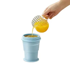 Collapsible Ice Cup For Drinks, 2 In 1 Portable Silicone Ice Maker With Straw, Leak Proof Reusable Easy To Clean, Perfect For Summer Vacation Beach Pool Party Camping Hiking Home Kitchen Use, Trendy Summer Accessories Cool Stuff For Men Women tiktokshopsp