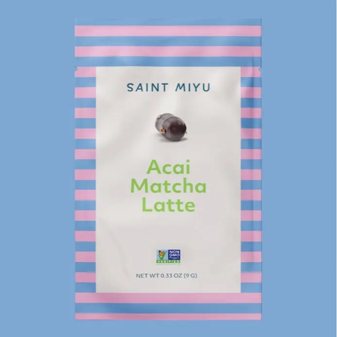 Saint Miyu Açaí Matcha Latte 12ct - Premium Japanese Matcha & Real Açaí - 4.0 oz (111 g)