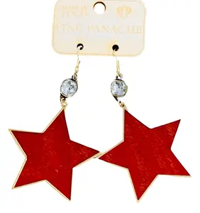 Red star earring