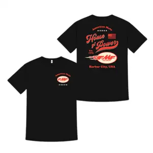 180g[100%cotton]FMF House of Power Shirt, American Moto Harbor City USA Graphic Shirt, Vintage Motocross Racing Tee for Dirt Bike Riders, Patriotic Race Day Gift