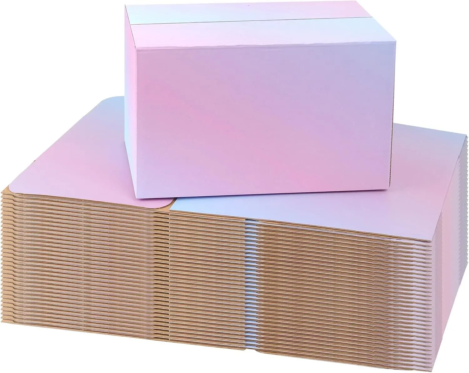 30-Pack 10x7x6 in Colorful Corrugated Cardboard Boxes for Small Business Shipping, Home Organization Storage & Mailing, Cardboard Box