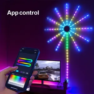 Waterproof RGBIC Christmas Firework Light, USB Powered LED Light String, Smart APP Control LED Light, Indoor Room Outdoor Garden Party Camping Holidays and Festivals Decor, Light Decoration