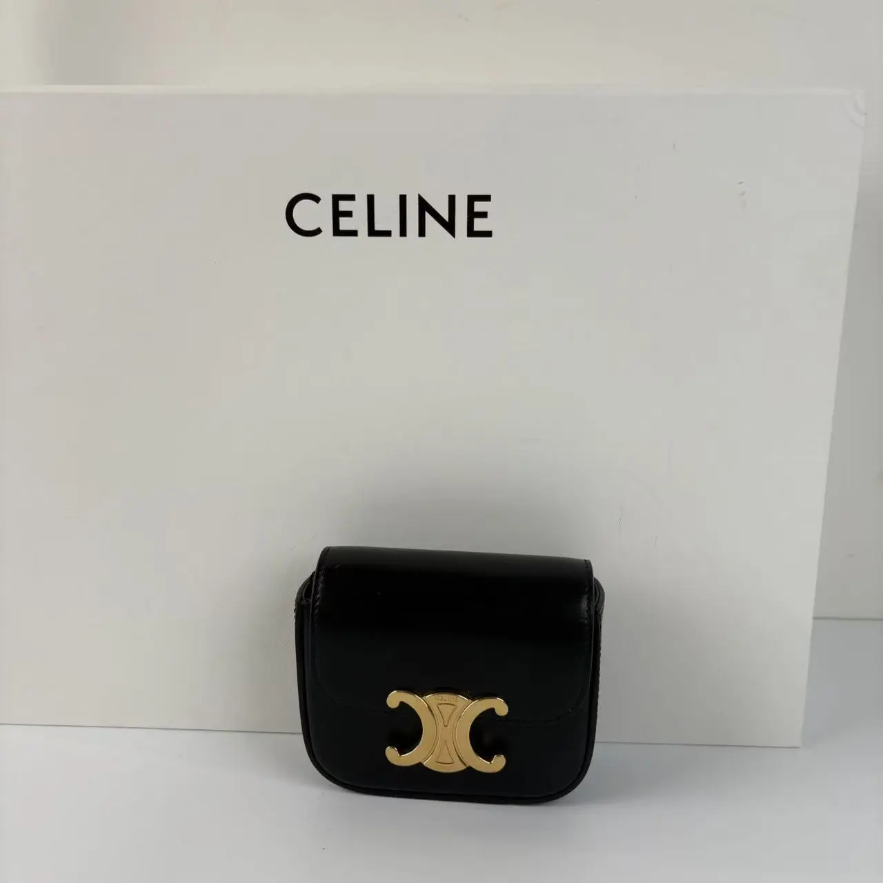 Pre-owned Celine Triomphe Mini Crossbody Purse Handbag, Pre Loved Crossbody Bag for Daily Use, Crossbody Purse Handbags, Handbag Crossbody Bag