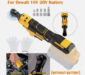 3/8" Cordless Ratchet Wrench for Dewalt 20V Users, Brushless Smart Tool, Compact Design, Variable Speed, LED Light, 60ft-lbs High Performance Torque