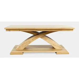 Anthology Contemporary 48" Curved Base Coffee Table with Caster Wheels
