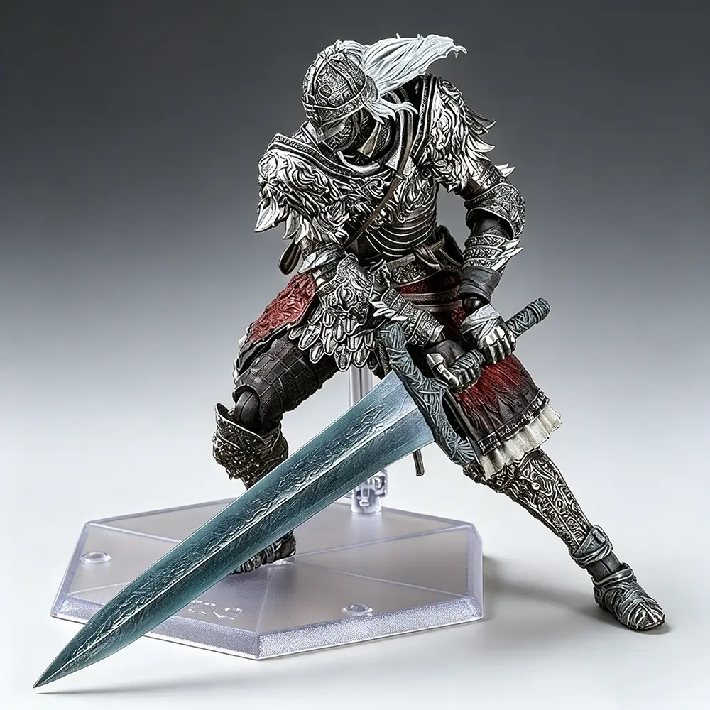 Figma 624 Elden Ring Raging Wolf Action Figure - 16cm/6.3in Fully Articulated Screen-Accurate Action Figure, High-Quality PVC Model with Multiple Weapons & Shield, Collectible Toy Gift for FromSoftware Soulsborne Fans, Action Figures, Screen-Accurate Acti