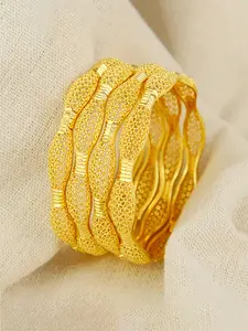 Women's Luxury Copper Plated Ethnic Design Open Cuff Bracelet, Open Cuff Bangle, Perfect for Celebrations and Daily Wear, Elegant Jewelry Accessory, Flower Design Bracelet