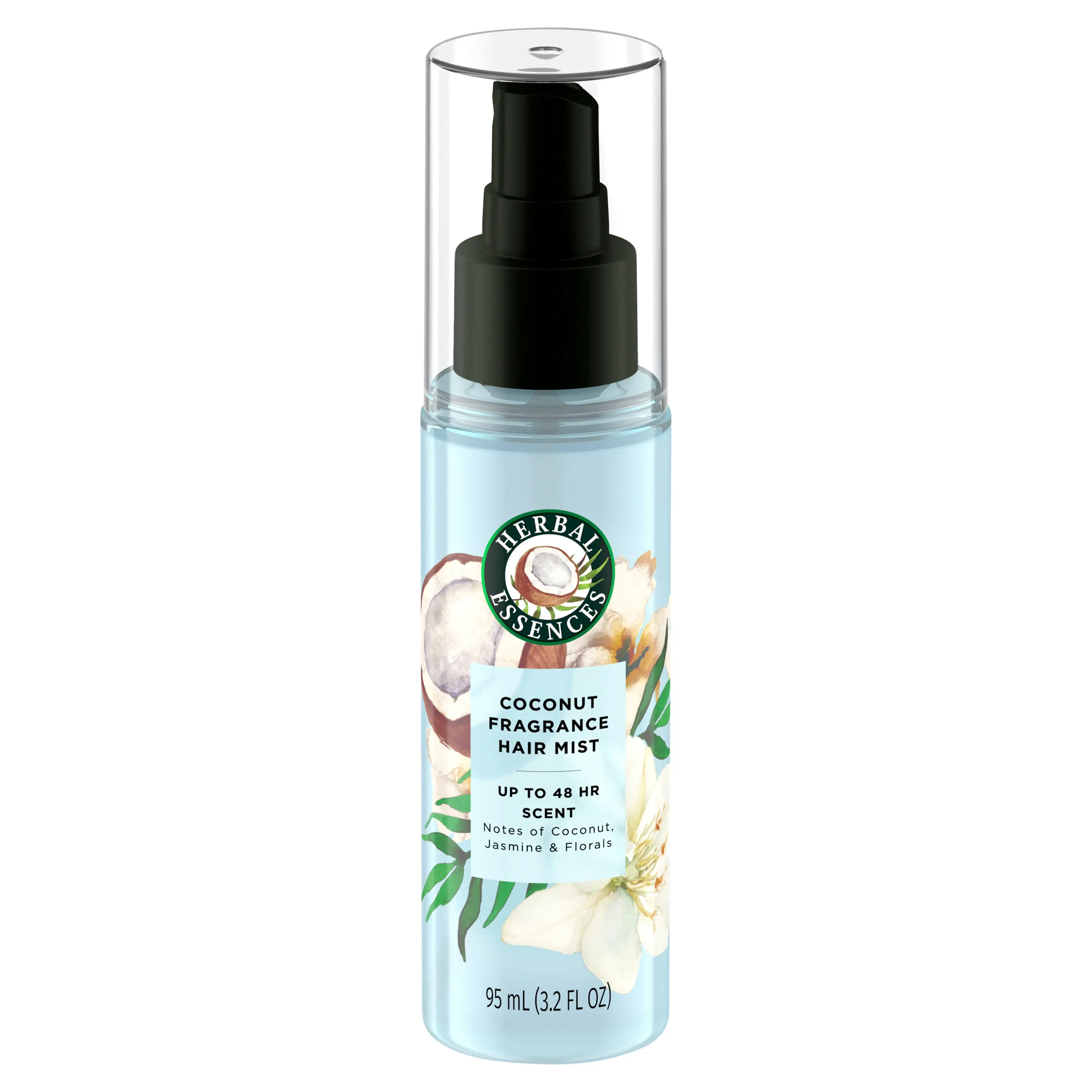 Herbal Essences Coconut Fragrance Hair Mist, Coconut Scent, Frizz Control, 3.2 fl oz, for all Hair Types