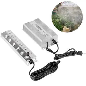 Father's Day Gift VEVOR Mist Maker 12 Head Ultrasonic Mist Fogger with Waterproof Power Supply Ultrasonic Fogger Humidifier Stainless Steel Pond Mister Fogger 7kg/h