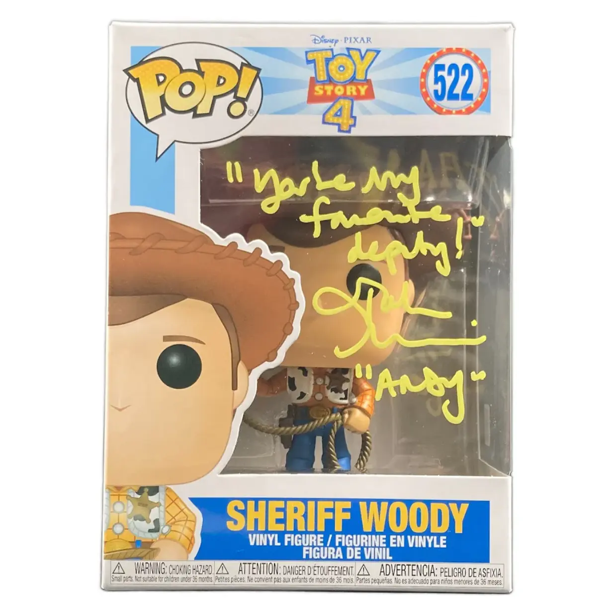 Funko Pop Sheriff Woody Signed by John Morris #522