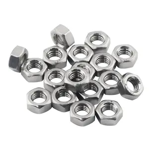 Hex Nuts, 304 Stainless Steel,Finished Bright Finish Full Thread Hex Drive,SAE/Metric Hardware Nuts