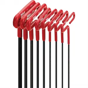53168 Cushion Grip Hex T-Key allen wrench - 8pc set SAE Inch Sizes 3/32-1/4 (6In shaft)