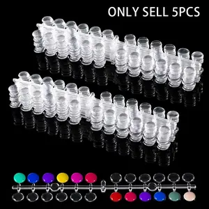 5pcs Nail Art Display Stickers, Perfect for Practice & Color Testing, Ideal for Gel Polish Trials, Essential Nail Design Tool