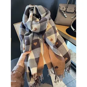 Women's Winter, Reversible Plaid Design, Velvet Touch Neck Warmer, Checkered Scarf, Perfect for Outdoor Use & Daily Wear