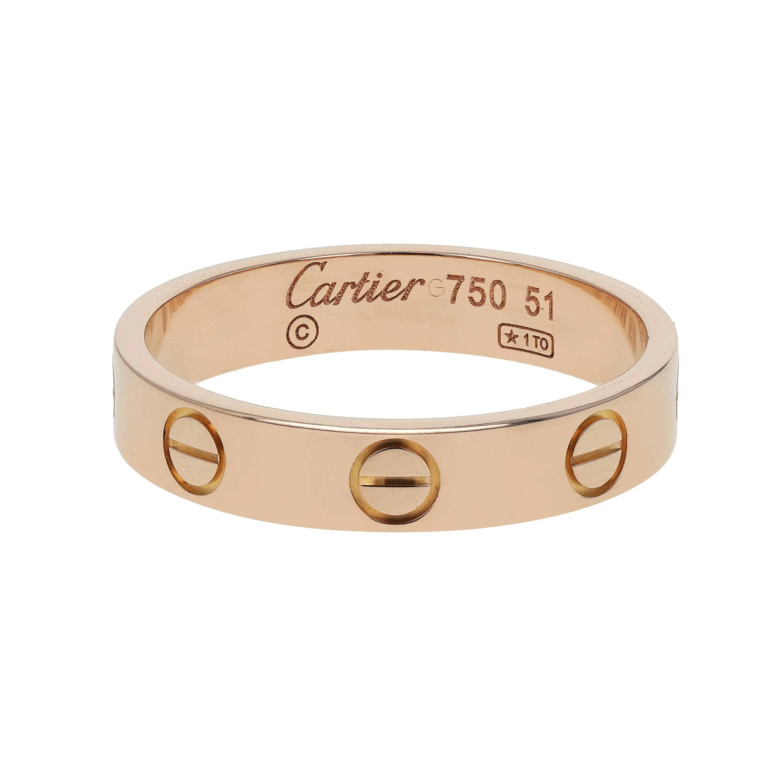 Pre-owned Cartier Love Ring Size 51