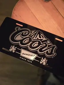 Coors Banquet License Plate