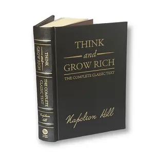 THINK And GROW RICH by Napoleon Hill - Collectible Leather Bound Hardcover