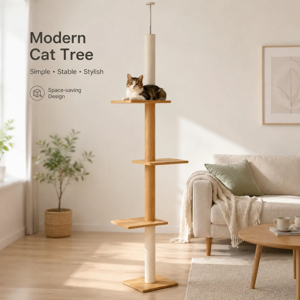 littleox Floor-to-Ceiling Cat Tree,Cat Tree Activity Center