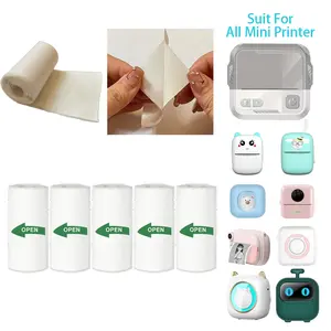 5 Rolls Mini Printer Paper, Self-adhesive Sticker Paper, Continuous Paper, Label Thermal Printer Paper, Label Thermal Printer Paper, Compatible With HD Mini Photo Printer, Men's Gift Ideas, Paper for Office & Home Use