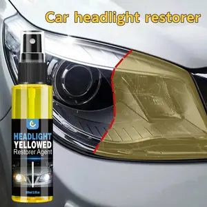 Car Headlight Restoration Spray, Fix Yellowing & Cloudiness, Enhance Brightness, Improve Night Visibility, Quick Restore