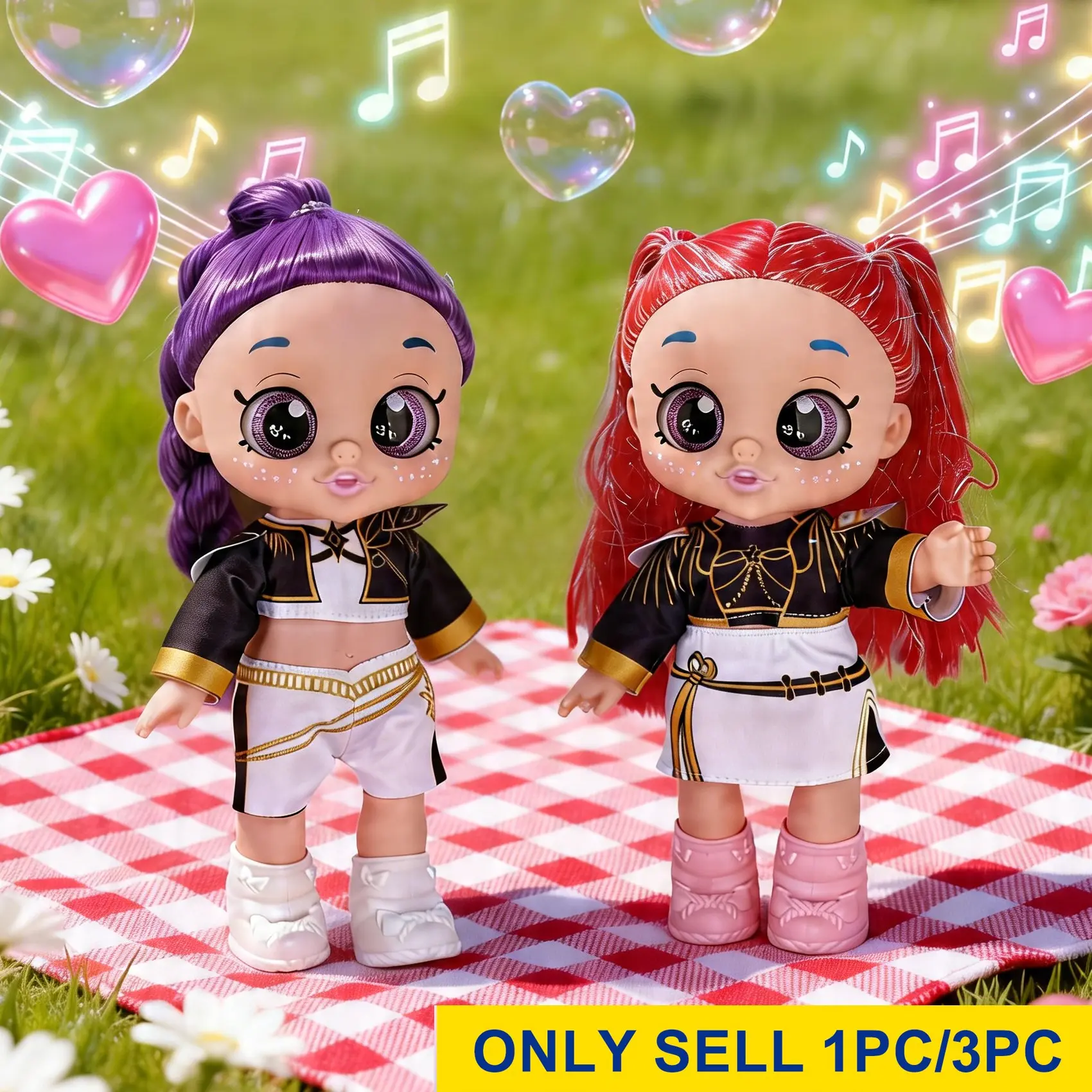 10/13 Inch Anime Doll Set, Jointed Action Figure, Music Playing, Gold Limited Edition, Perfect Gift for Girls' Birthday/festival