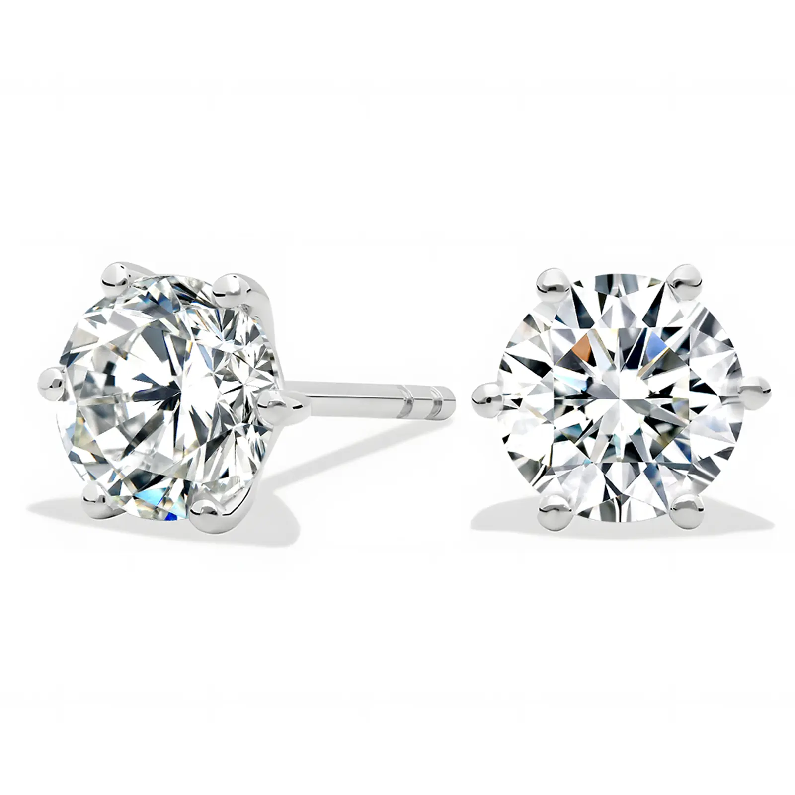 【#M253】(Zac)925 Sterling Silver Synthetic Moissanite Earrings