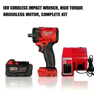 Milwaukee M18 FIW212 18V 1/2 Inch Impact Wrench Cordless Fastening Tool For Mechanical Repair Automotive Service Construction Installation Hand Tools With 300Nm Torque Compact Body 4 Speed Adjustment Tool Accessories Milwaukee Accessories I
