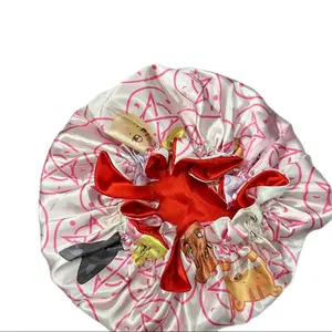 The Pirate Boys Themed Double Lined Satin Bonnets Reversible Soft Moisture Retention Hair Protection Bonnets for All Hair Types