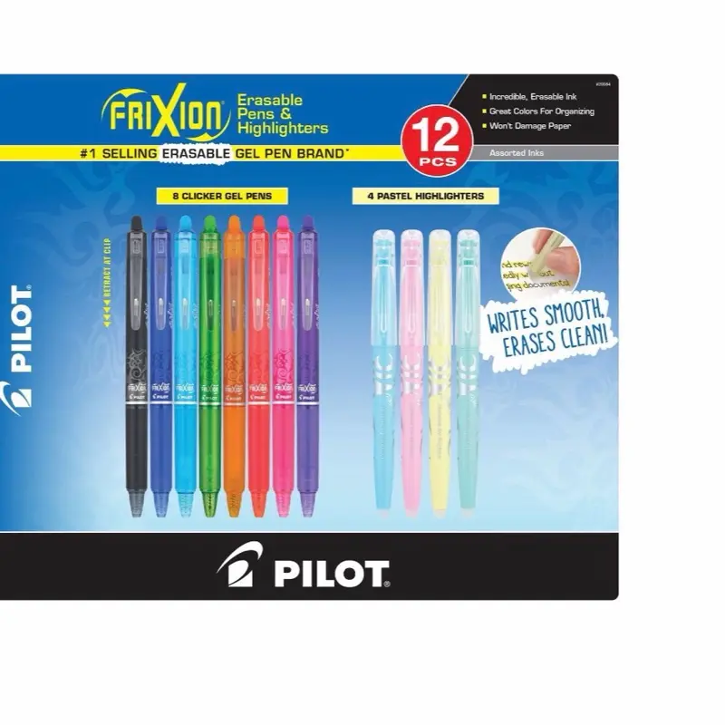 Pilot, FriXion Assorted Gel and Highlighters 12 Pack