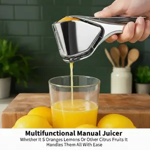 Handheld Stainless Steel Manual Juicer Squeezer, Heavy-Duty Lemon & Citrus Press, Easy to Clean Fruit Juicer for Kitchen Use,Kitchen Gift for Valentine’s Day