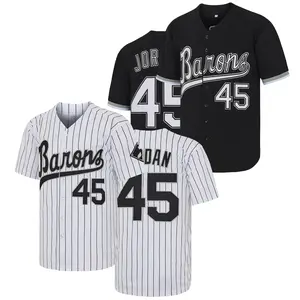 90s Barons #45 Baseball Jersey, Lettered Embroidery Retro Baseball Shirt，Unisex