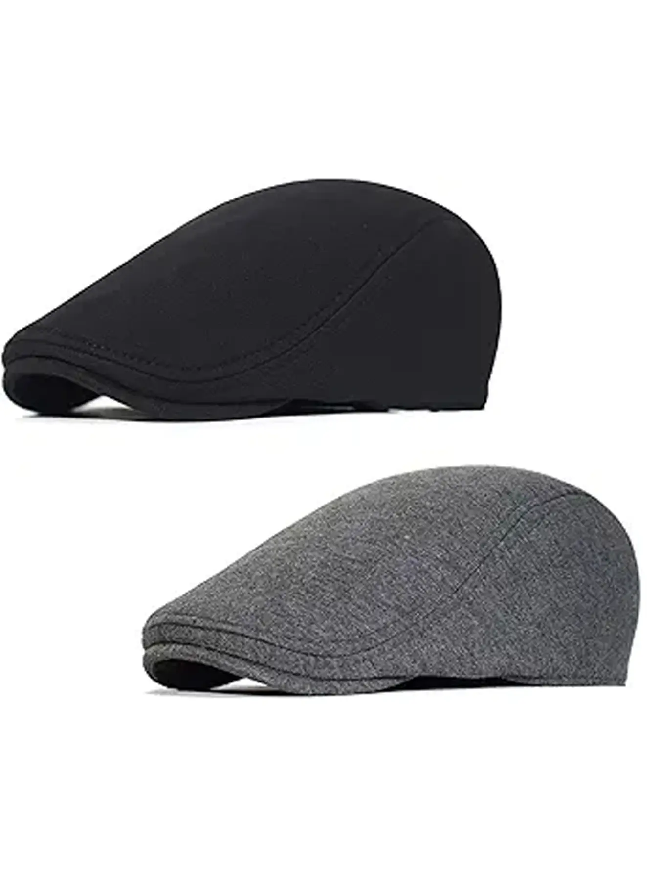 2 Pcs Mens Womens Newsboy Flat Cap Beret Hat Ivy Irish Gatsby Driving Cabbie Hat Premium Headwear High Quality Hat Fashion Matching Hat