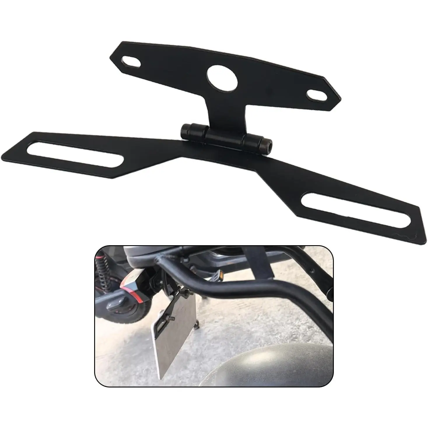 Motorcycle License Plate Bracket,Adjustable Butterfly Motorcycle License Plates Holder for Licenses Plate Tail Light Fixing,Universal Motorcycles Accessories Motorcycles Plates Mount