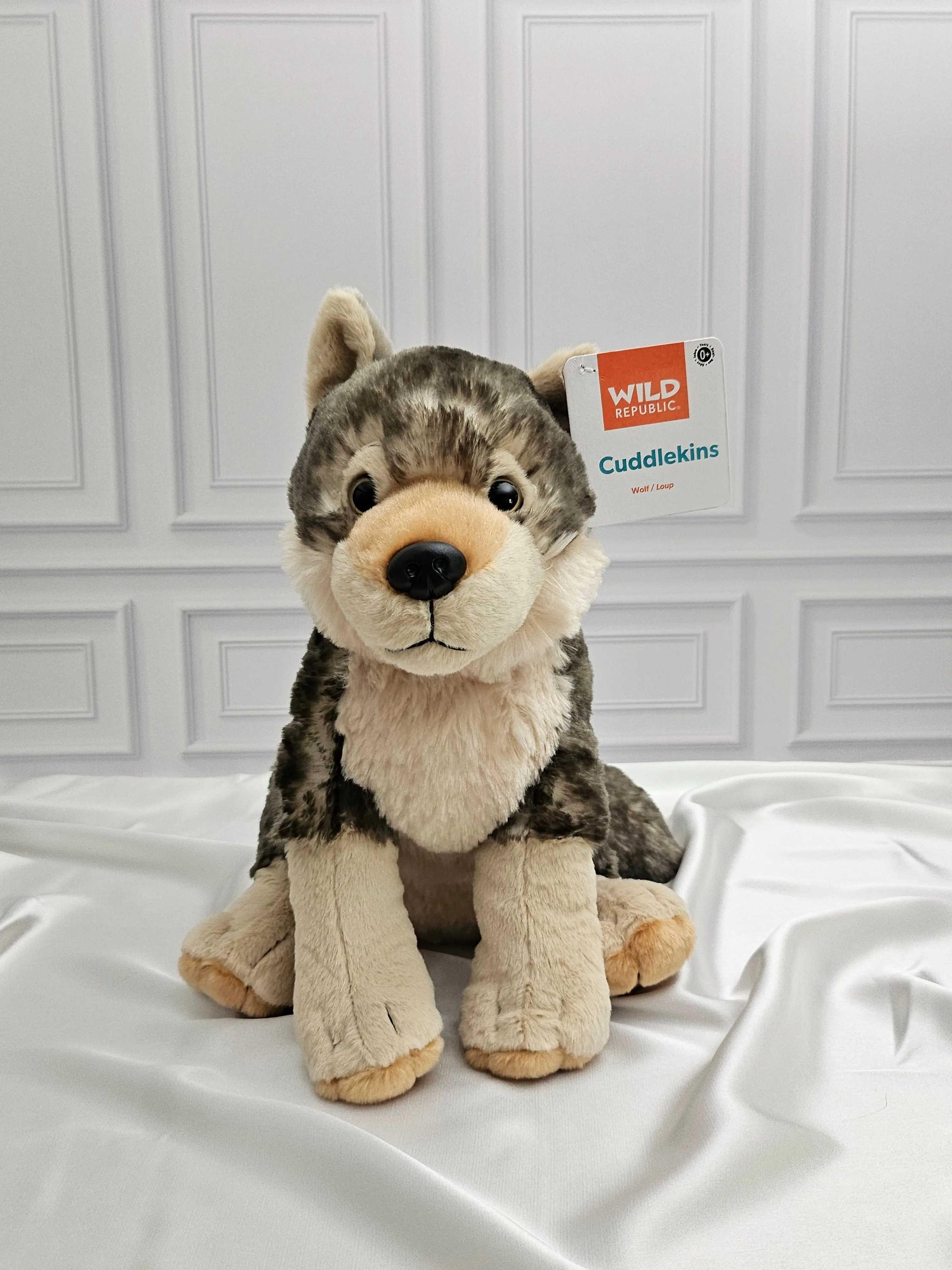 Grey Wolf Stuffed Animal - 12 in - Cuddlekins