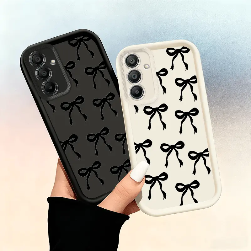 for Samsung S25.Many Bow Phone Cases Suitable for Samsung Galaxy A05 A05S A06 A07 A12 A13 A14 A15 A16 5G A17 A21S A22 A23 A24 A25 A26 A32 A33 A34 A35 A36 A52 A53 A54 A55 A56 S21 Ultra S22 Plus S23+ S24 FE S25 Edge, Full-Coverage Black Phone Case