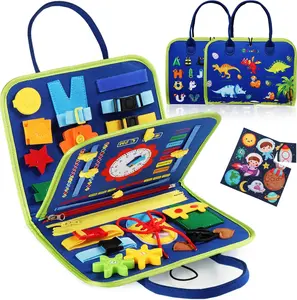 25-IN-1 Busy Board - Montessori Educational Toy for 1-4 Year Old Toddlers, Develop Fine Motor Skills & Sensory Development, Travel Toy for cars - Gift