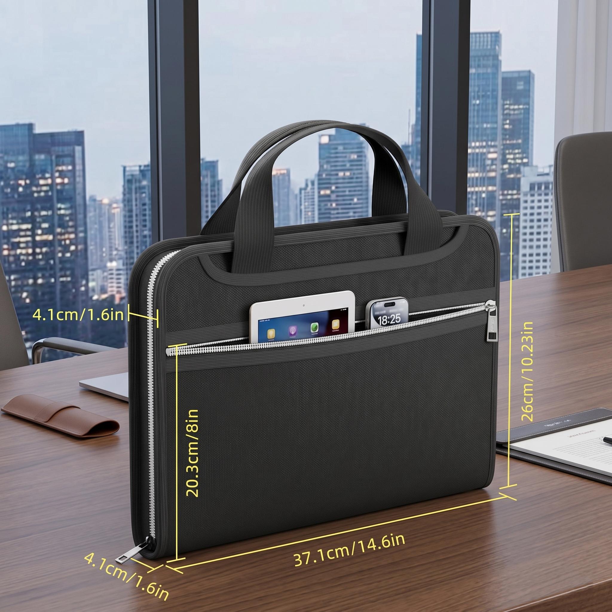 Fireproof File Folder, Synthetic Accordion Expanding File Organizer - Large-Capacity Storage Organization for Business Professionals with Handle and Fireproof Labels Included, Files Organizer