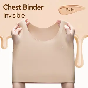 No Trace Sport Pullover Traceless Pullover Chest Binder No Metal No Hook Seamless Chest Binder Tomboy Breathable Sports Bra Corsets