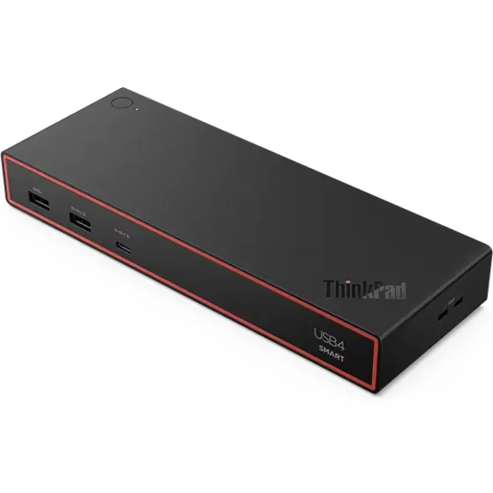 Lenovo ThinkPad USB 4 Smart Dock (Model 40BC0135US) - 5500, 135W Adapter, Black, for Laptop Work, 40 Gbps Bandwidth, Upstream Connectivity