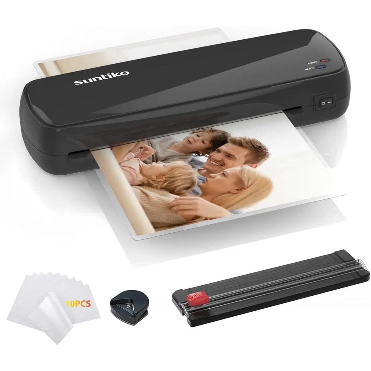 4-in-1 Thermal Laminate Machine - Quick Warm-Up, Anti-Jam Technology for Documents, Photos, Posters - Ideal for Office, Home Use