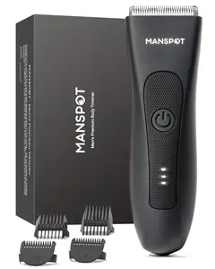 Manspot Premium Electric Body Hair Trimmer for Men - Waterproof Wet & Dry Groomer, Rechargeable Cordless Clippers for Chest Back Arms - Gym Ready Travel Friendly Green Trimmer with Comfort Design-dealsforyoudays,summerwins#SummerWins #DealsForYouDays