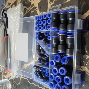 Quick-Connect Air Hose Fittings Kit, 80-Piece/Box Universal Thread Leak-Resistant Fittings for 5/32, 1/4, 5/16, 3/8 and 1/2 inch Tubes, Easy Installation