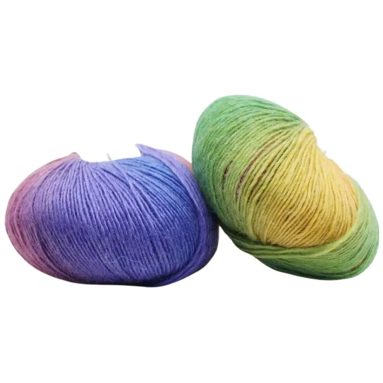 Rainbow Wool Yarn Gradient Multi-Color Soft Wool for Knitting & Crocheting, 50 Grams/1.76oz 196.85 Yards